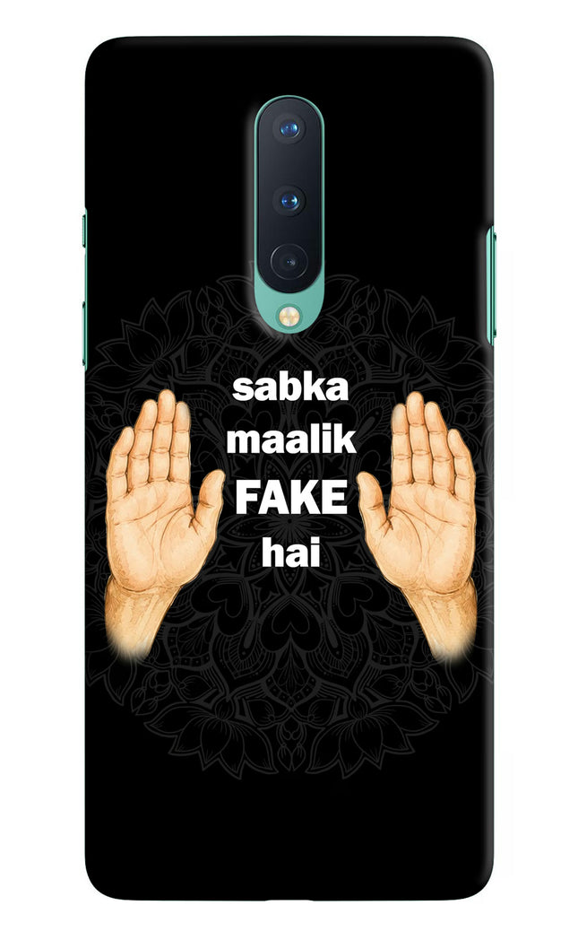 Sabka Malik Fake Oneplus 8 Hard Case Back Cover by Casekaro