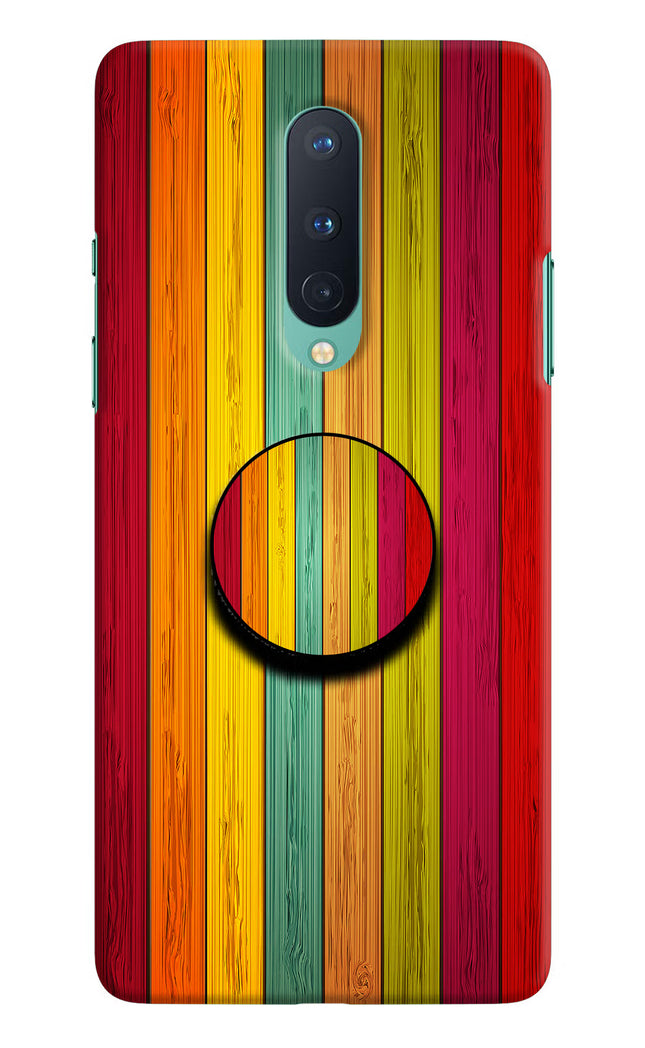 Multicolor Wooden Oneplus 8 Pop Case by Casekaro