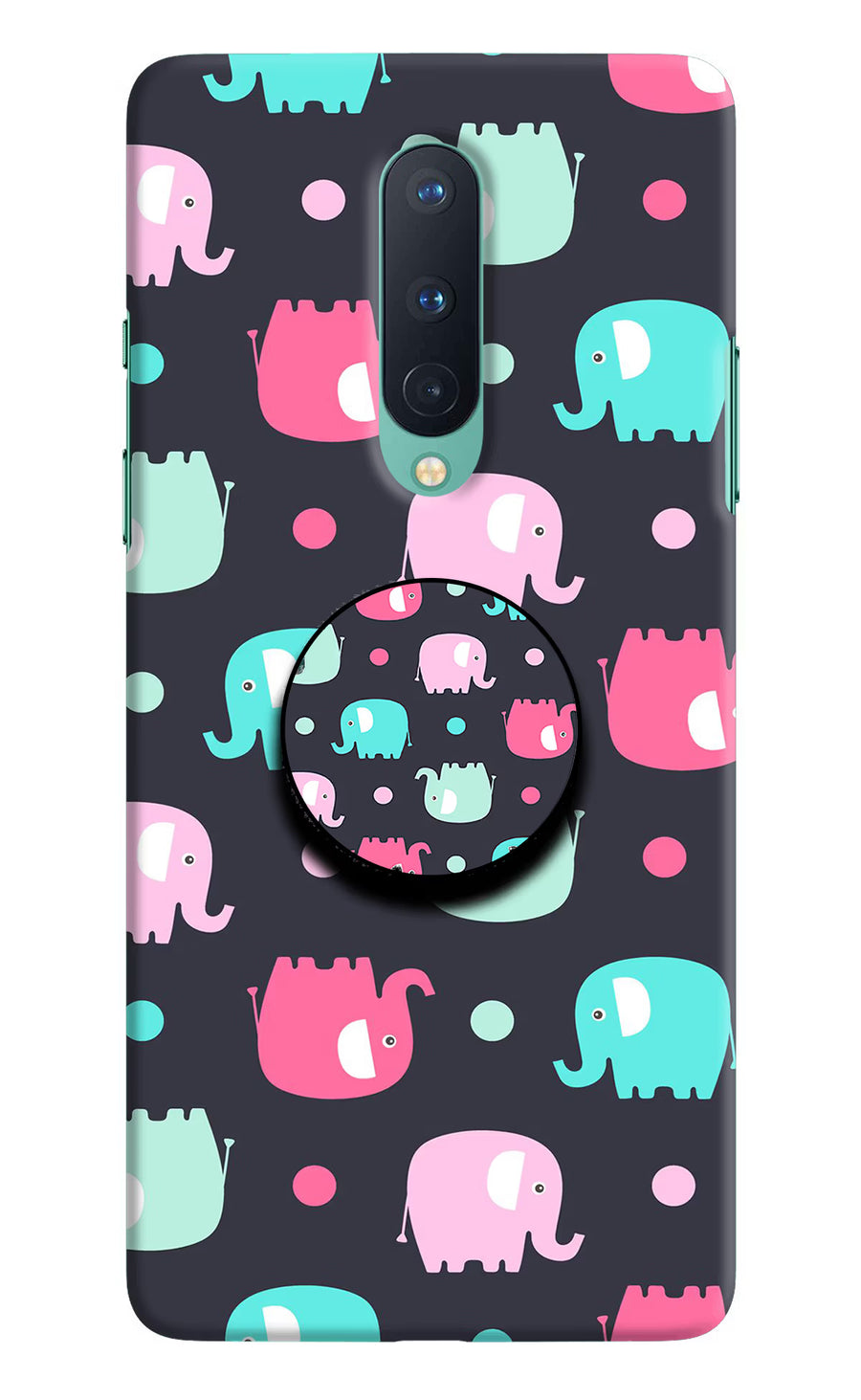 Baby Elephants Oneplus 8 Pop Case, Hard case