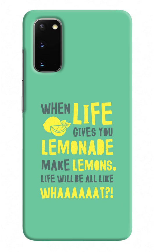 Quote Samsung S20 Hard Case Back Cover by Casekaro