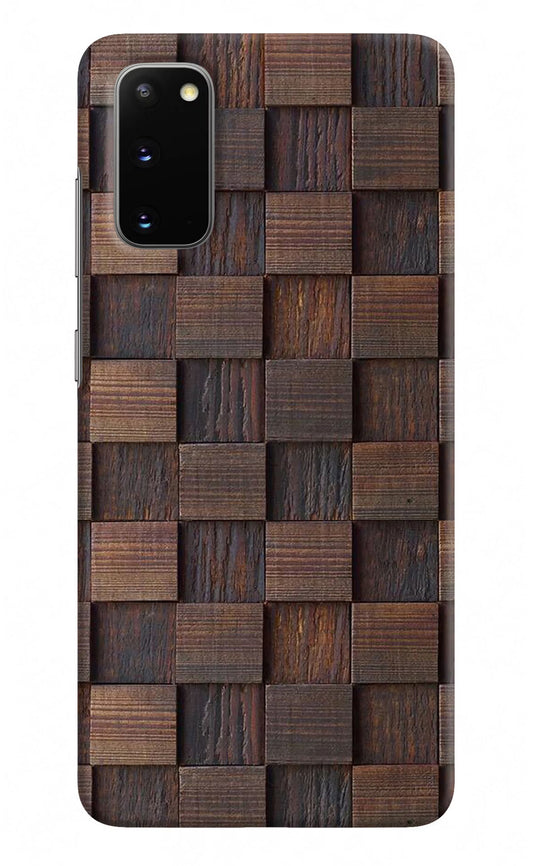 Wooden Cube Design Samsung S20 Hard Case Back Cover by Casekaro