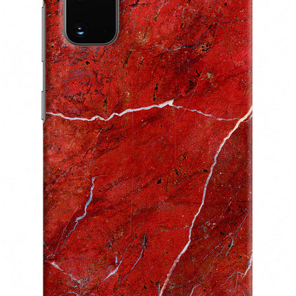 Red Marble Design Samsung S20 Hard Case Back Cover by Casekaro