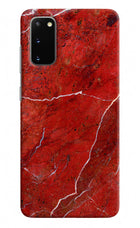 Red Marble Design Samsung S20 Hard Case Back Cover by Casekaro