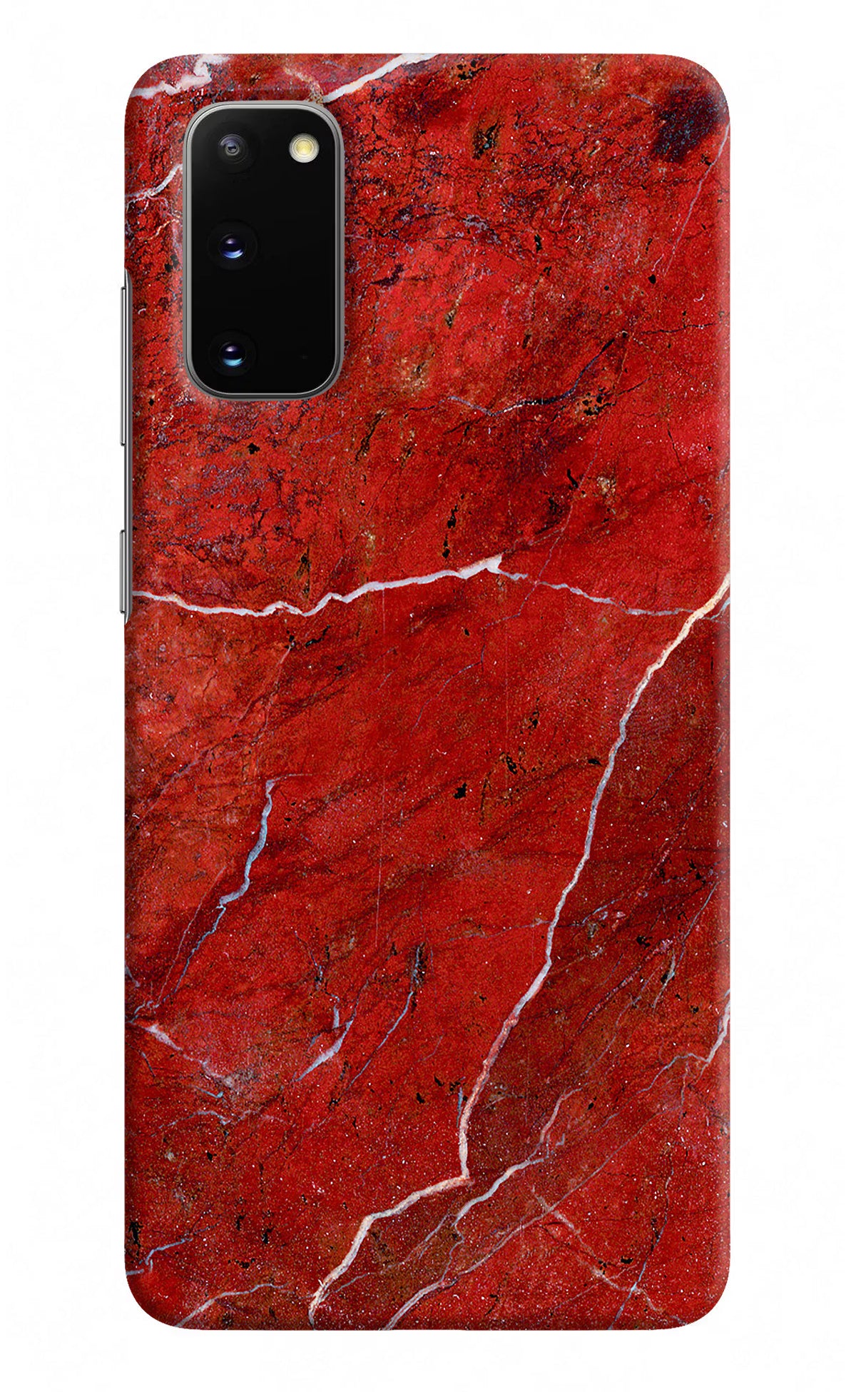 Red Marble Design Samsung S20 Hard Case Back Cover by Casekaro