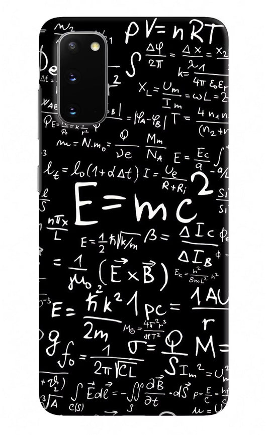 Physics Formula Samsung S20 Hard Case Back Cover by Casekaro