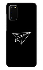 Paper Plane White Samsung S20 Hard Case Back Cover by Casekaro