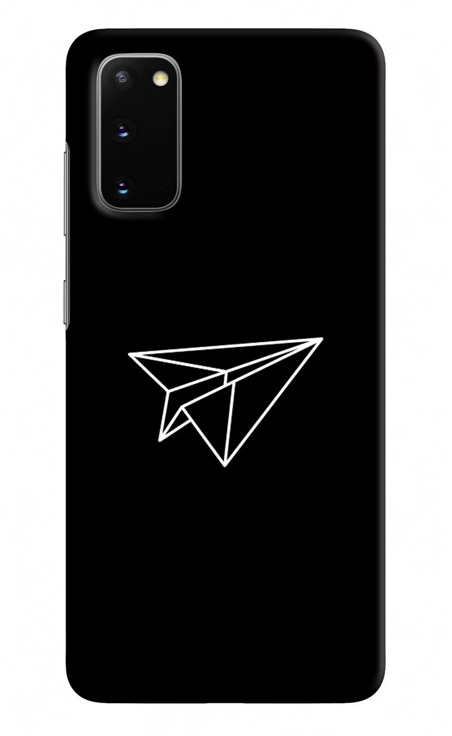 Paper Plane White Samsung S20 Back Cover, Hard case