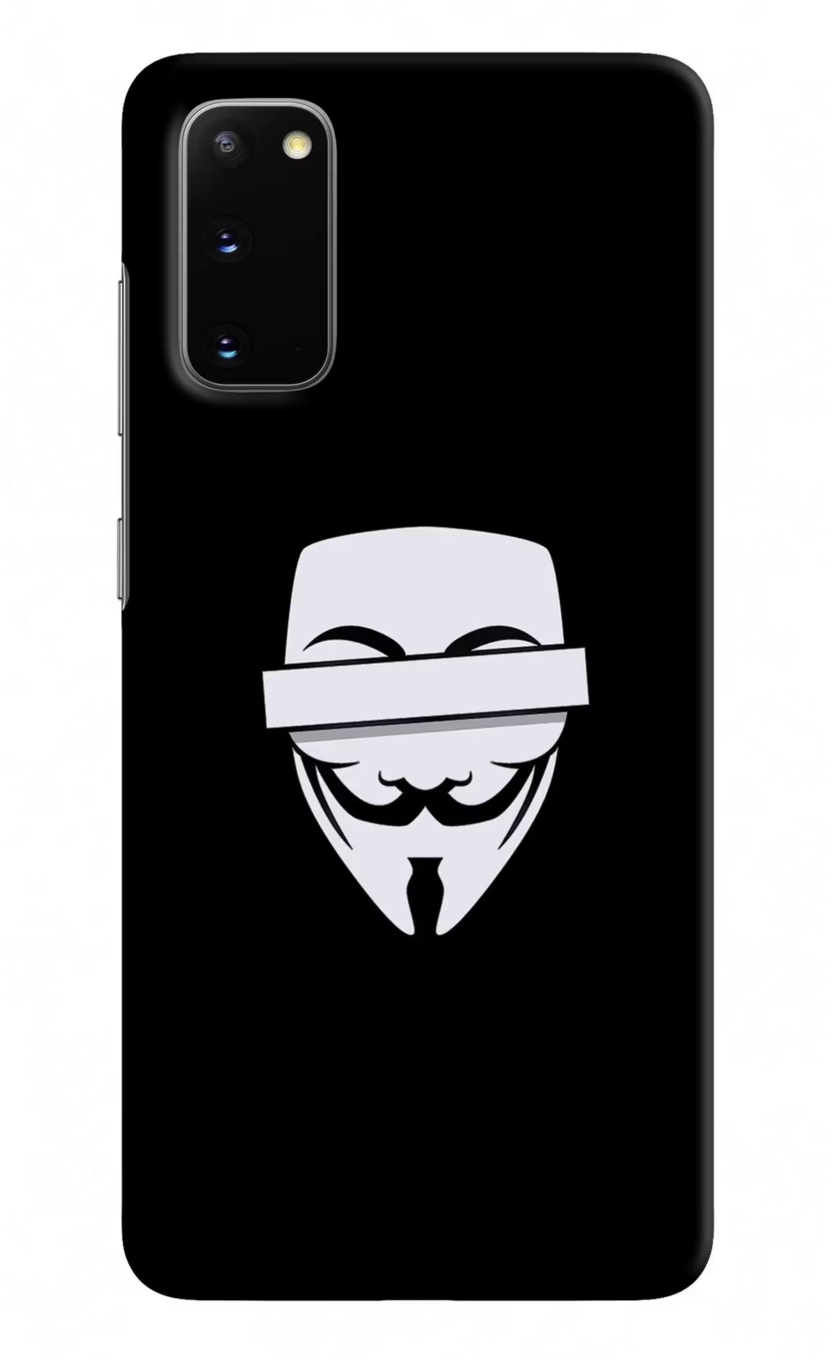 Anonymous Face Samsung S20 Hard Case Back Cover by Casekaro