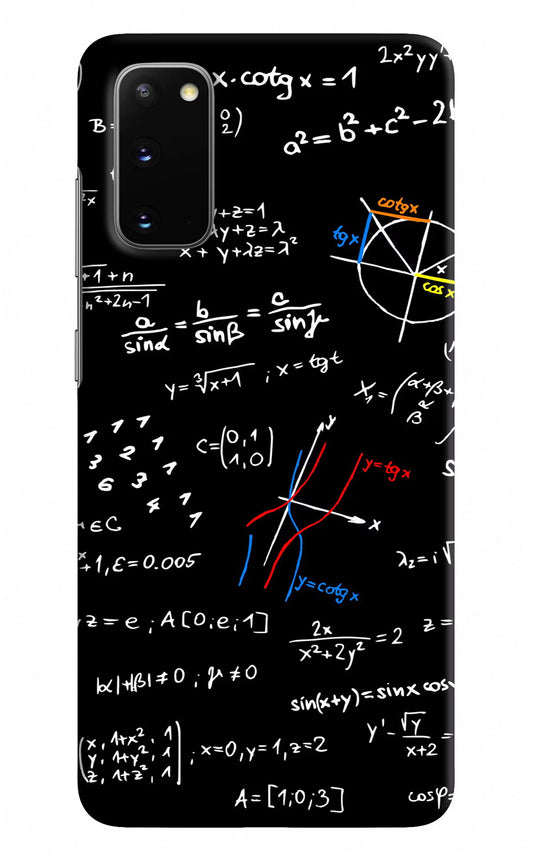 Mathematics Formula Samsung S20 Hard Case Back Cover by Casekaro
