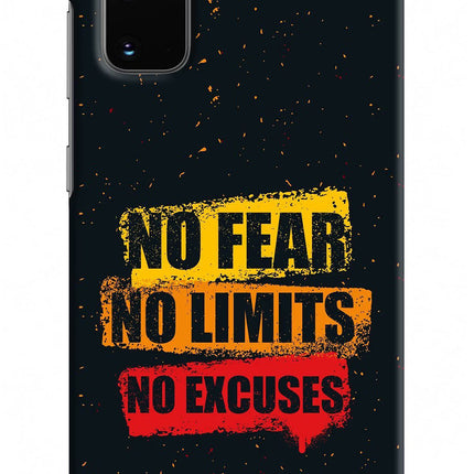No Fear No Limits No Excuse Samsung S20 Hard Case Back Cover by Casekaro