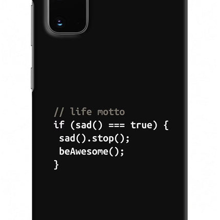 Life Motto Code Samsung S20 Hard Case Back Cover by Casekaro