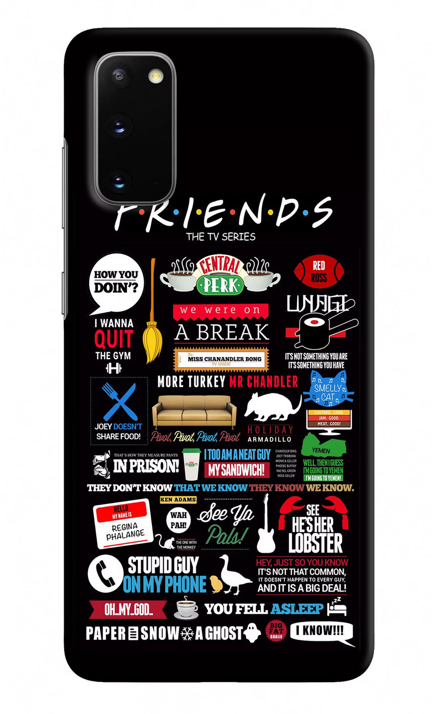FRIENDS Samsung S20 Back Cover, Hard case