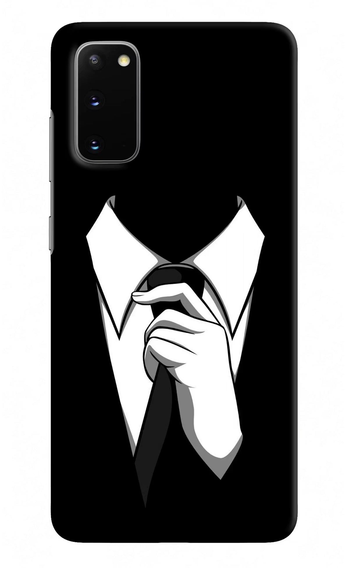 Black Tie Samsung S20 Hard Case Back Cover by Casekaro