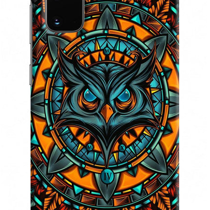 Angry Owl Art Samsung S20 Hard Case Back Cover by Casekaro