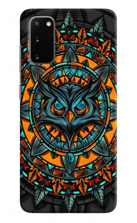 Angry Owl Art Samsung S20 Hard Case Back Cover by Casekaro