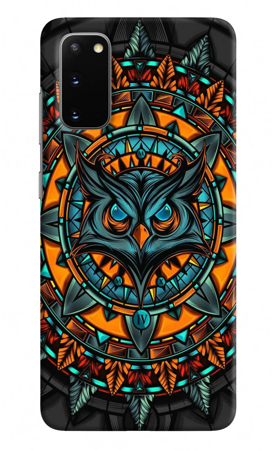 Angry Owl Art Samsung S20 Back Cover, Hard case