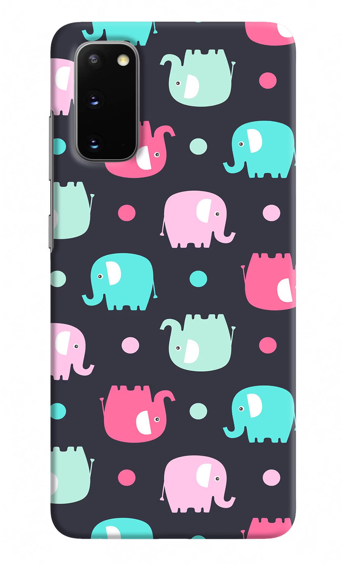 Elephants Samsung S20 Hard Case Back Cover by Casekaro