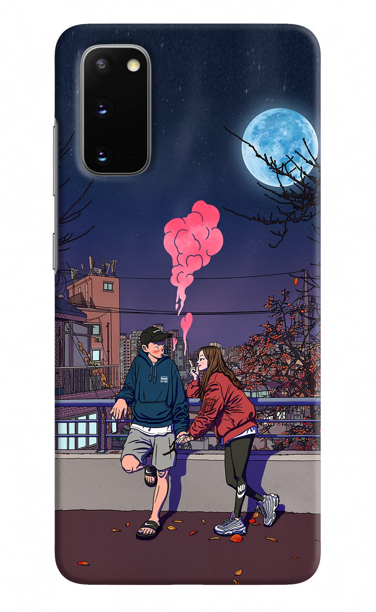 Chilling Couple Samsung S20 Hard Case Back Cover by Casekaro