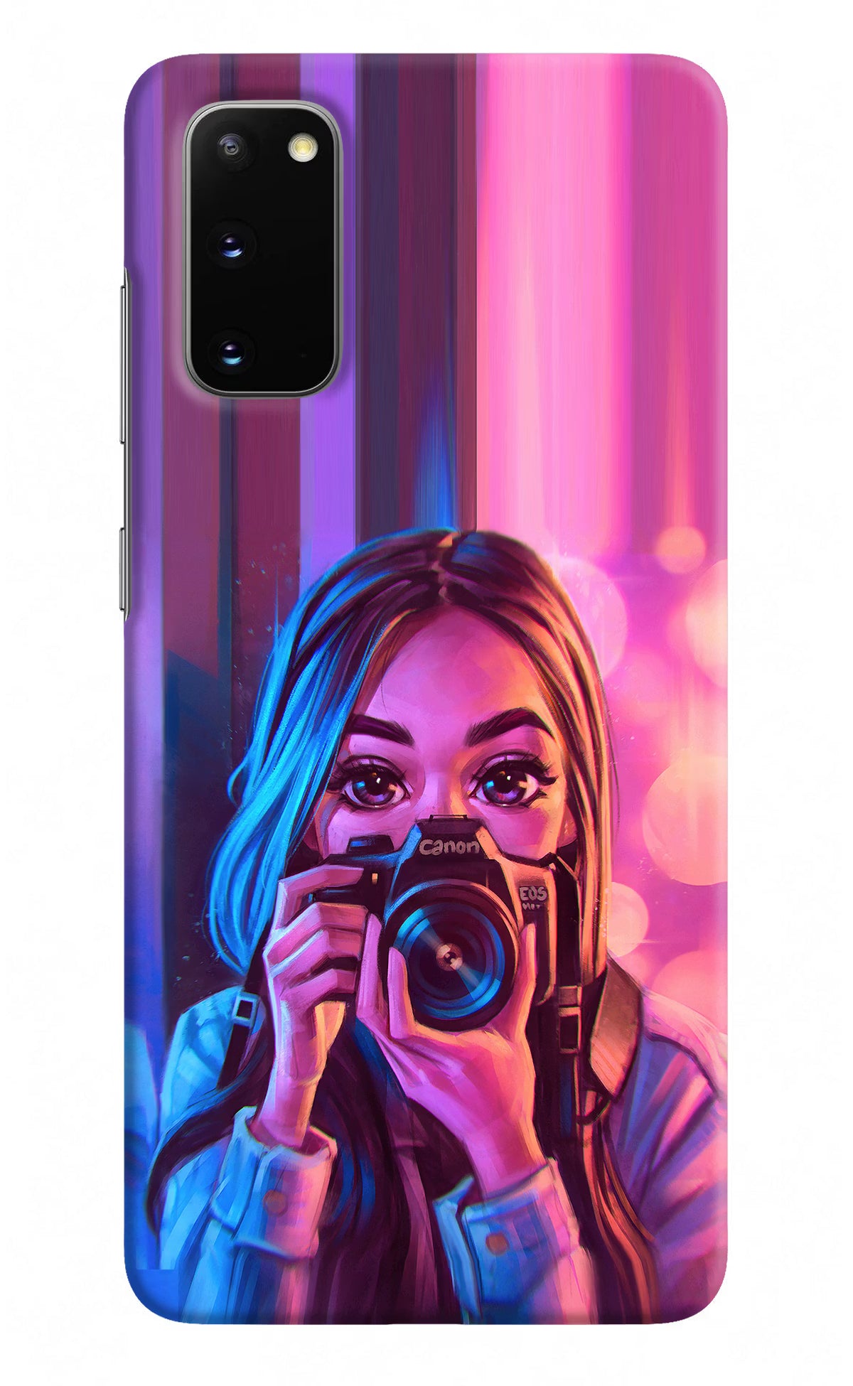 Girl Photographer Samsung S20 Hard Case Back Cover by Casekaro