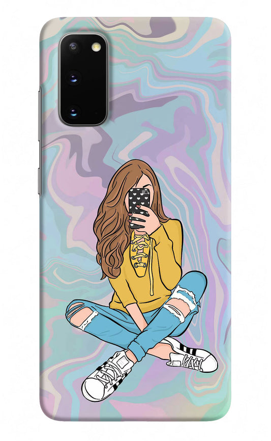 Selfie Girl Samsung S20 Hard Case Back Cover by Casekaro