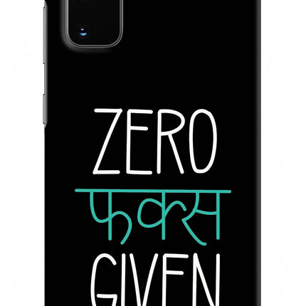 Zero Fucks Given Samsung S20 Hard Case Back Cover by Casekaro