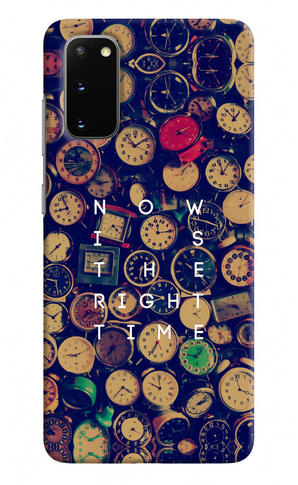 Now is the Right Time Quote Samsung S20 Hard Case Back Cover by Casekaro