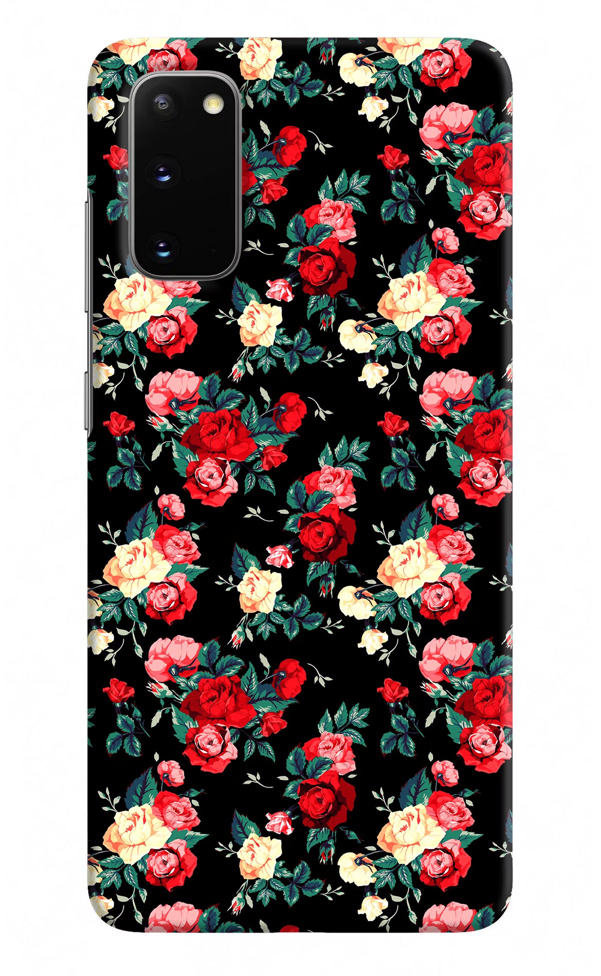 Rose Pattern Samsung S20 Hard Case Back Cover by Casekaro