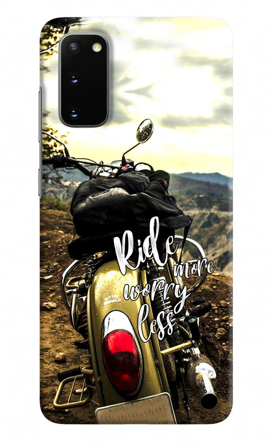 Ride More Worry Less Samsung S20 Hard Case Back Cover by Casekaro