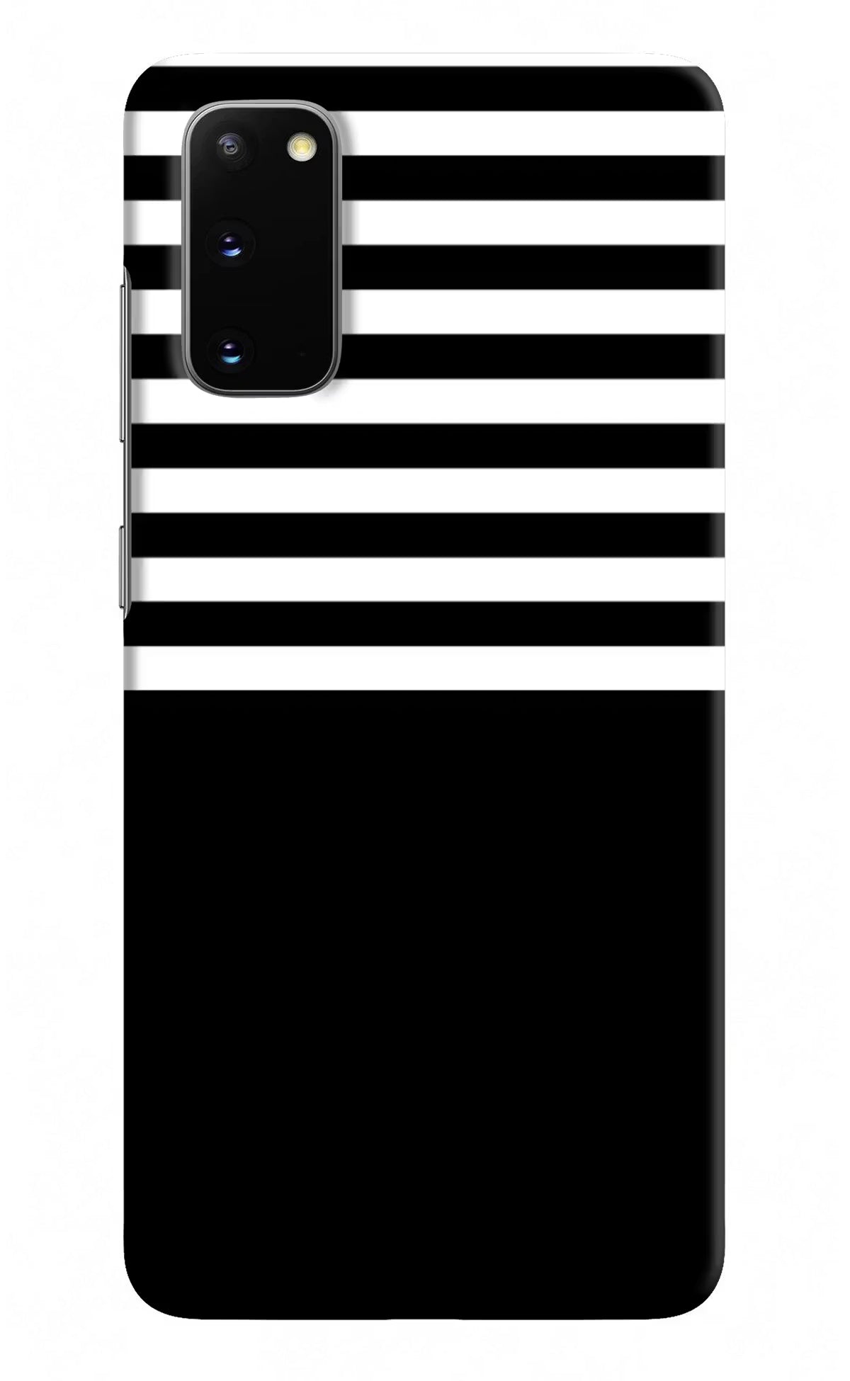 Black and White Print Samsung S20 Hard Case Back Cover by Casekaro