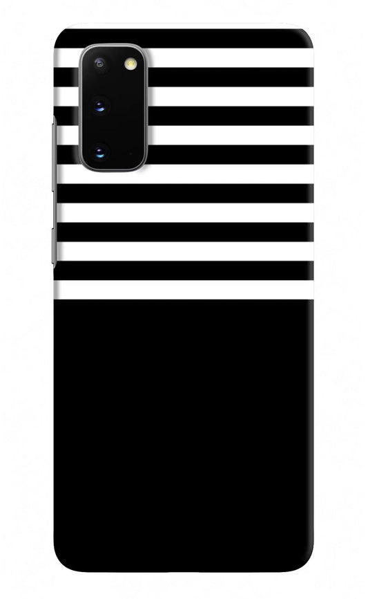Black and White Print Samsung S20 Hard Case Back Cover by Casekaro