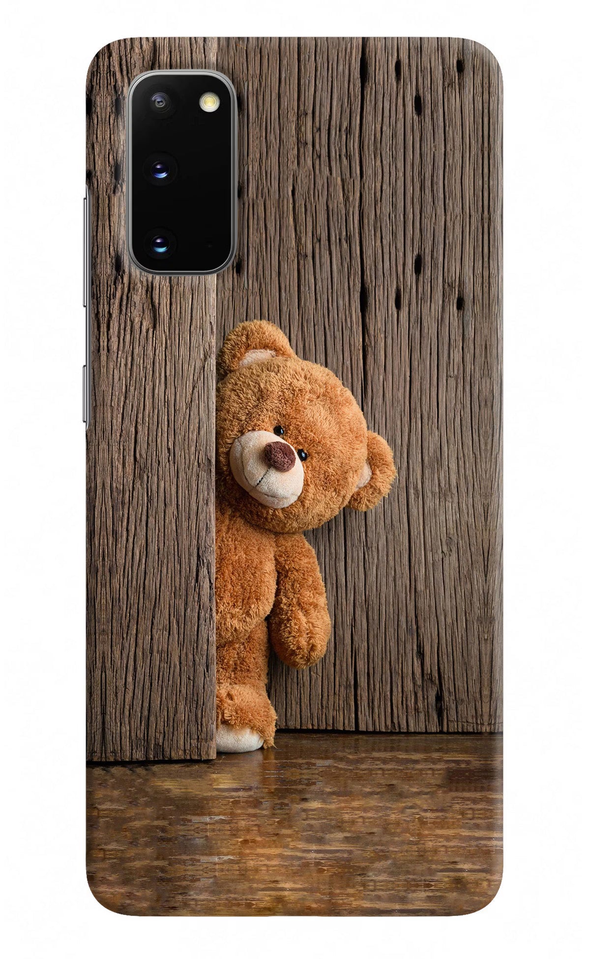Teddy Wooden Samsung S20 Hard Case Back Cover by Casekaro