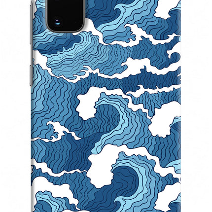 Blue Waves Samsung S20 Hard Case Back Cover by Casekaro