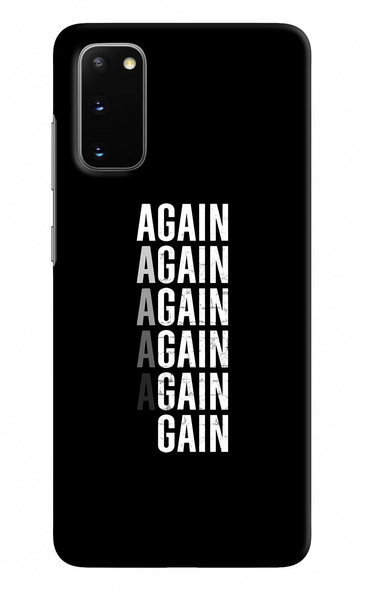 Again Again Gain Samsung S20 Hard Case Back Cover by Casekaro