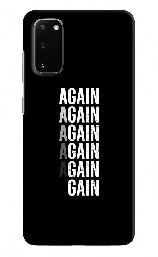 Again Again Gain Samsung S20 Hard Case Back Cover by Casekaro