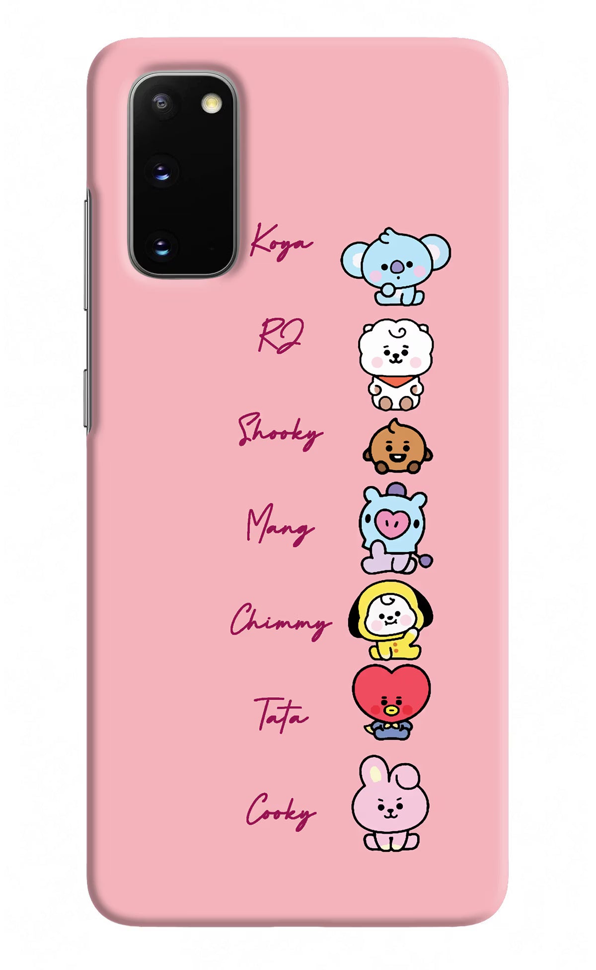 BTS names Samsung S20 Hard Case Back Cover by Casekaro