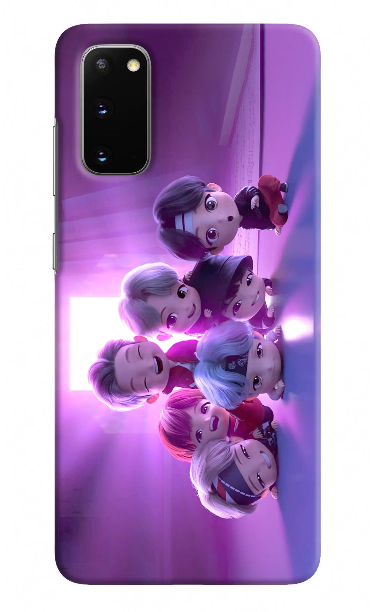 BTS Chibi Samsung S20 Hard Case Back Cover by Casekaro