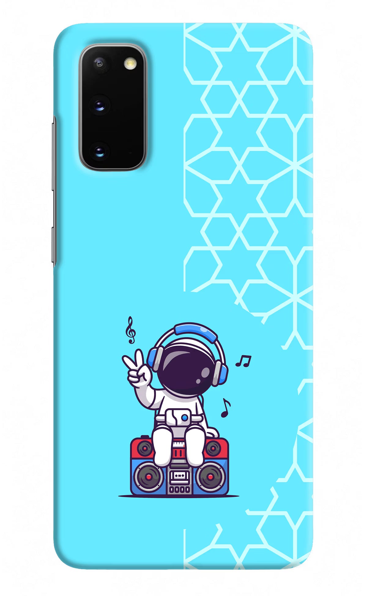 Cute Astronaut Chilling Samsung S20 Hard Case Back Cover by Casekaro