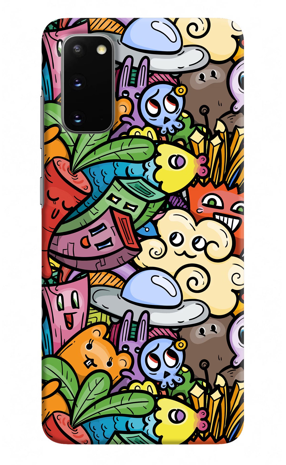 Veggie Doodle Samsung S20 Hard Case Back Cover by Casekaro