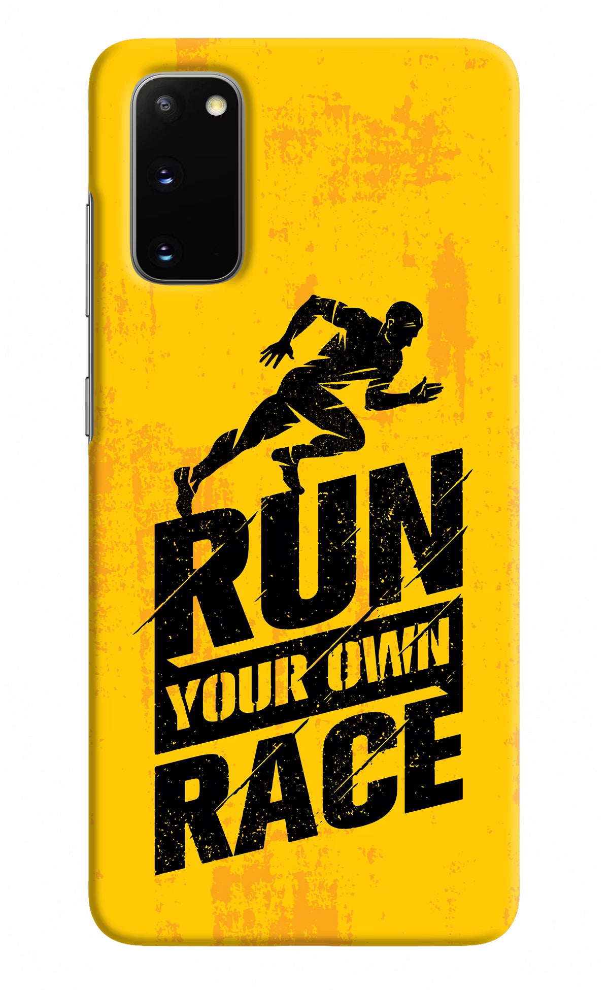 Run Your Own Race Samsung S20 Hard Case Back Cover by Casekaro