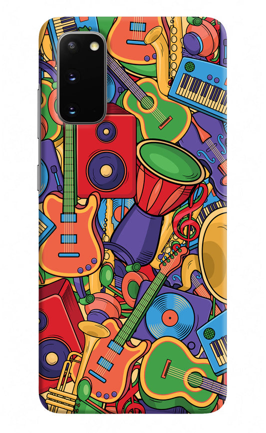 Music Instrument Doodle Samsung S20 Hard Case Back Cover by Casekaro