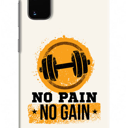 No Pain No Gain Samsung S20 Hard Case Back Cover by Casekaro