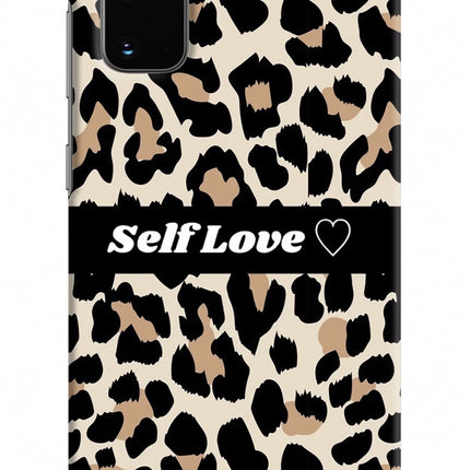 Leopard Print Self Love Samsung S20 Hard Case Back Cover by Casekaro