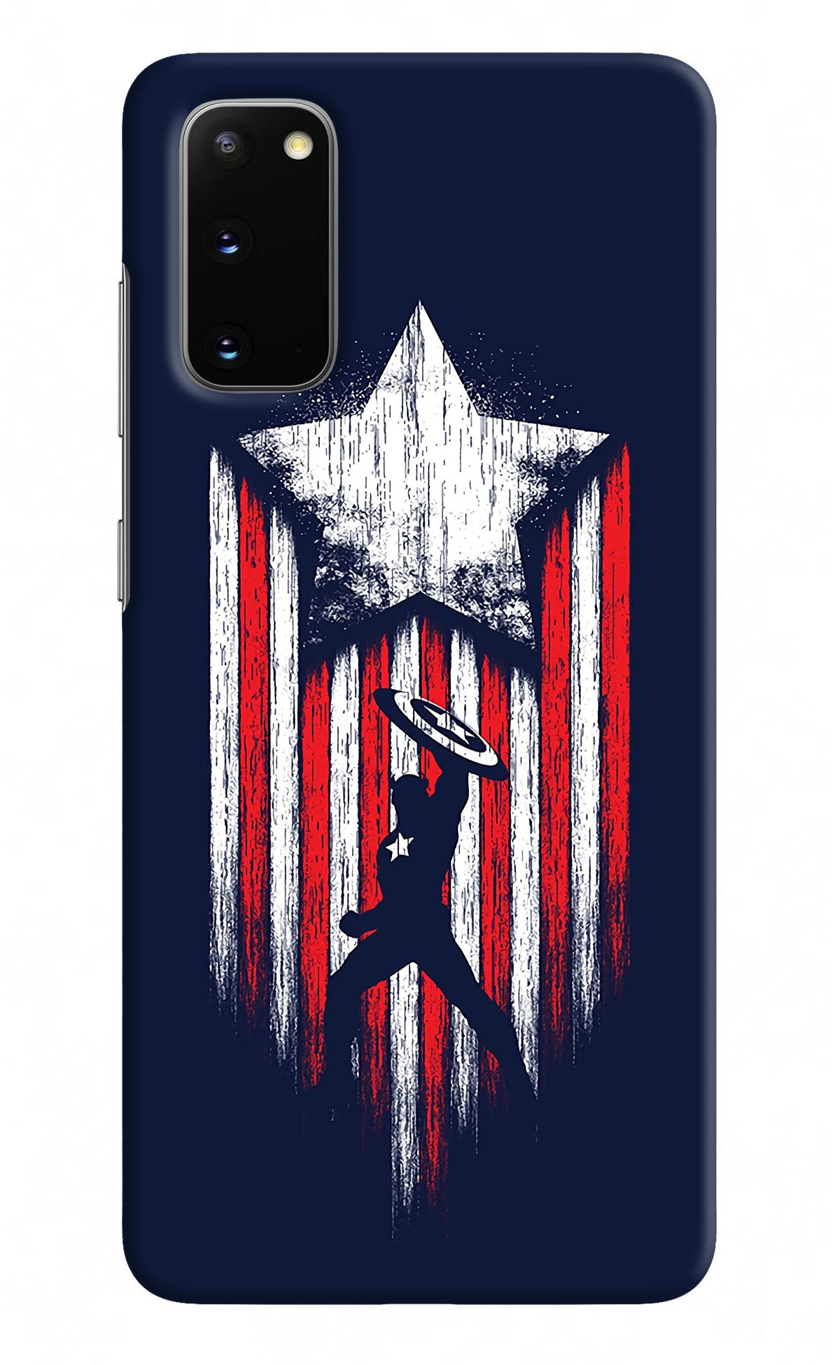 Captain America Marvel Art Samsung S20 Back Cover