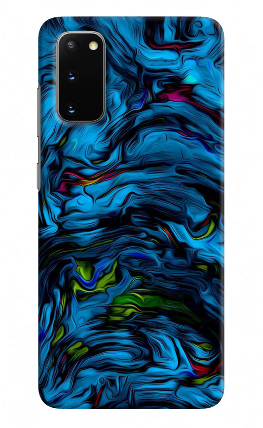Dark Blue Abstract Samsung S20 Hard Case Back Cover by Casekaro