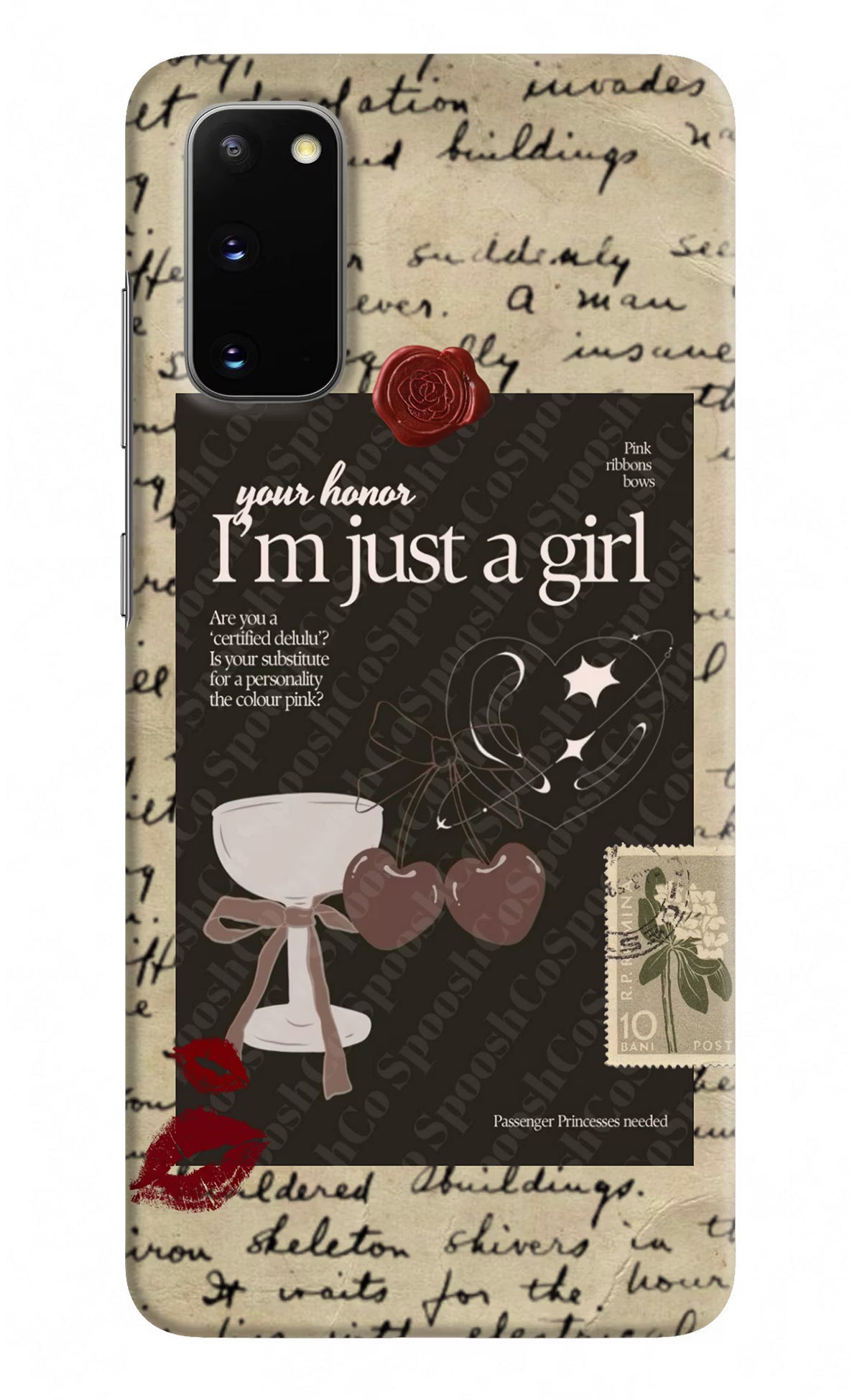 I am just a girl Samsung S20 Hard Case Back Cover by Casekaro