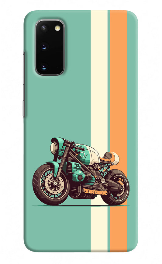 Striped Moto Drift Samsung S20 Hard Case Back Cover by Casekaro