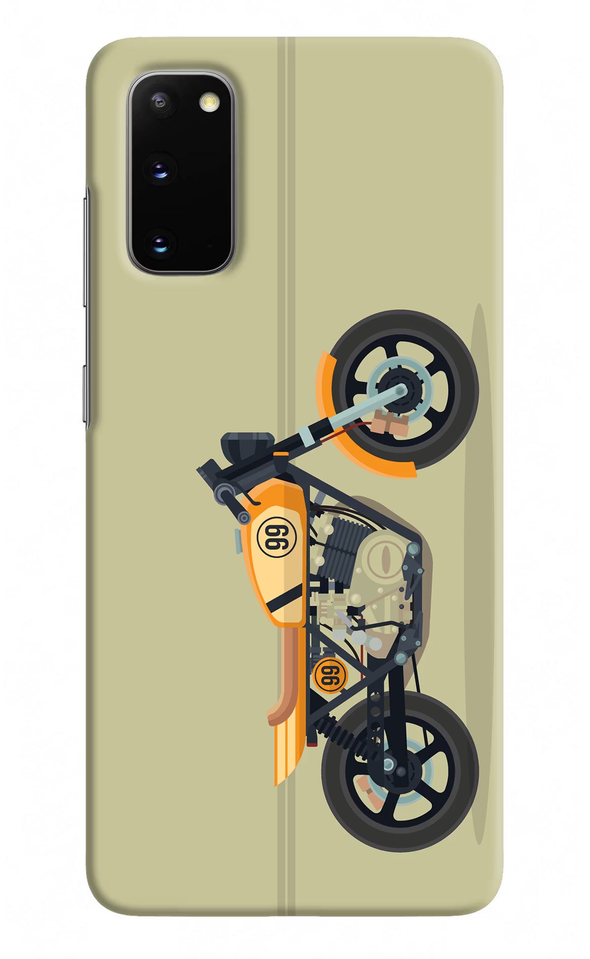 Vertical Speedster Samsung S20 Hard Case Back Cover by Casekaro