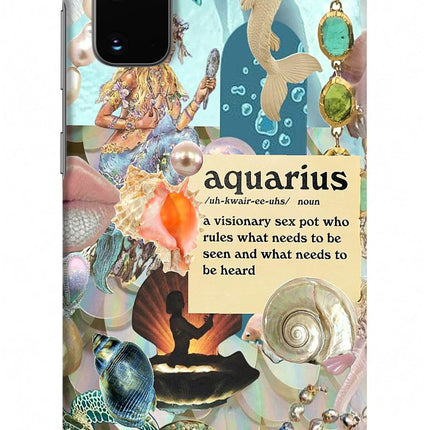 Aquarius Zodiac Samsung S20 Hard Case Back Cover by Casekaro