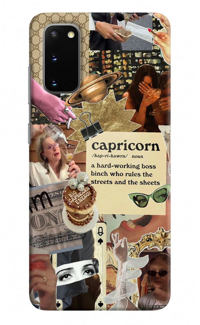 Capricorn Zodiac Samsung S20 Hard Case Back Cover by Casekaro
