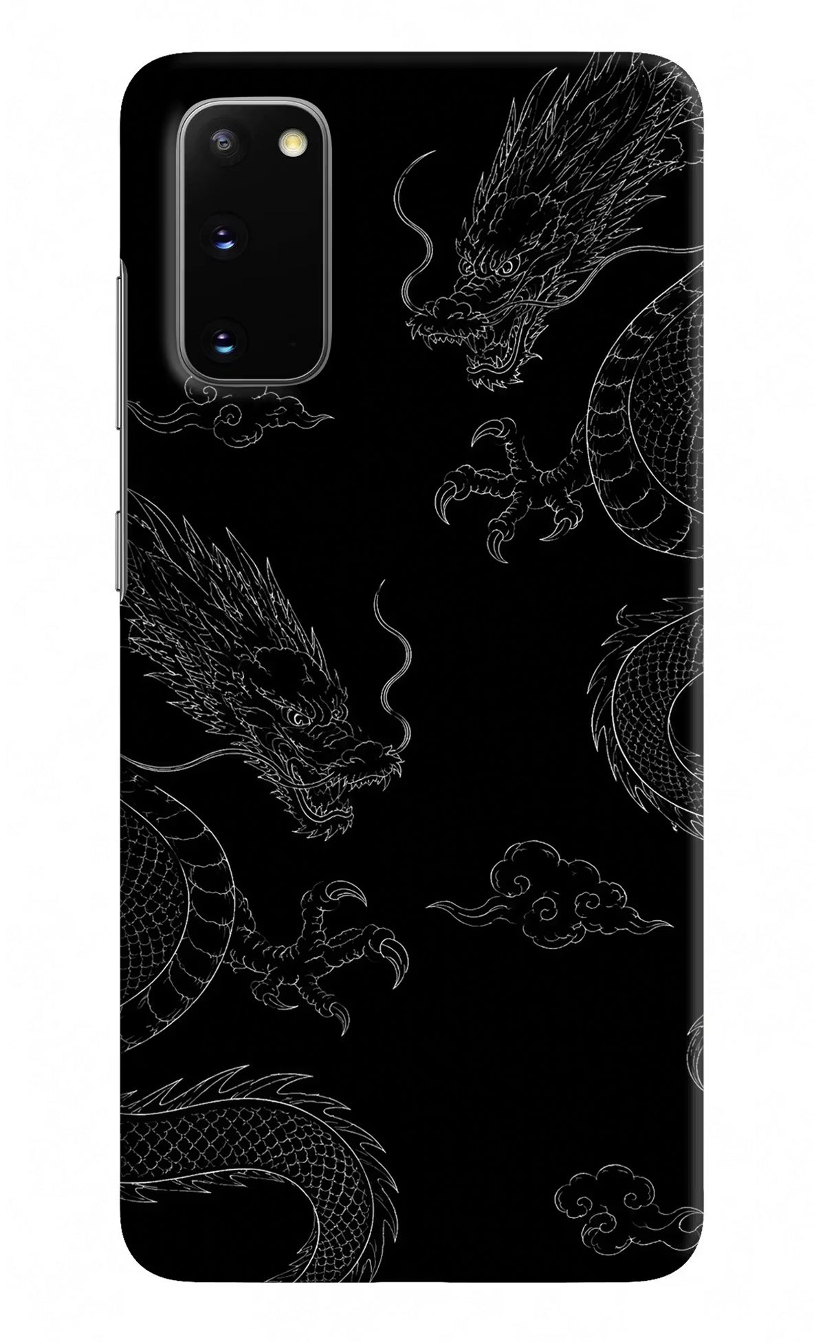 Twin Dragons Samsung S20 Hard Case Back Cover by Casekaro